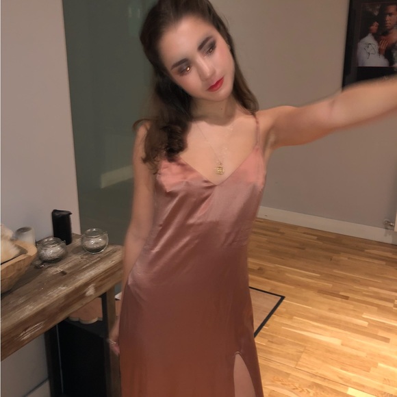 Reformation slip dress, rose color - Picture 2 of 5